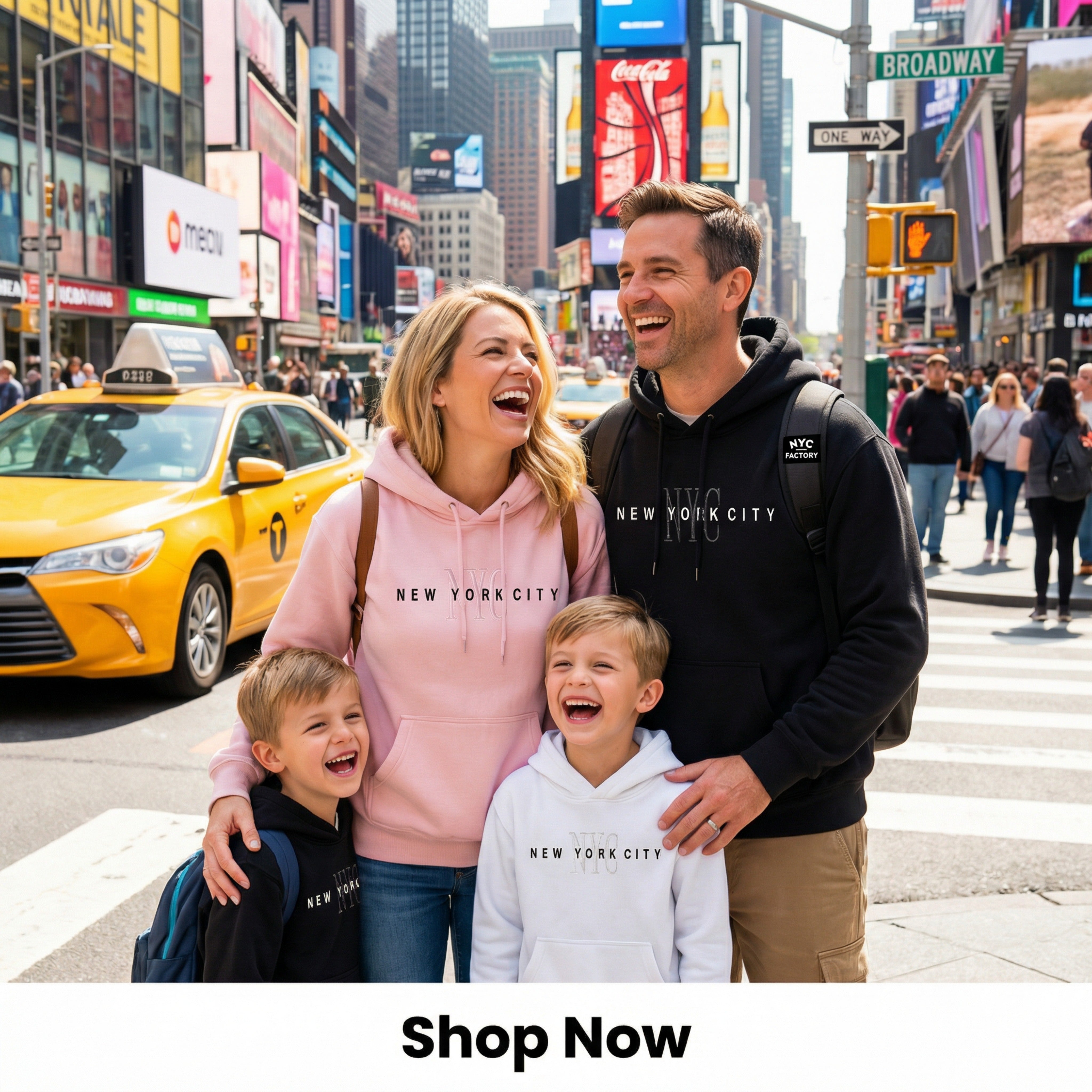 New York City Hoodie Embroidered Logo Adult Unisex Sweatshirt