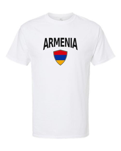 Armenia Arched Crest Soccer Tee — NYC Factory