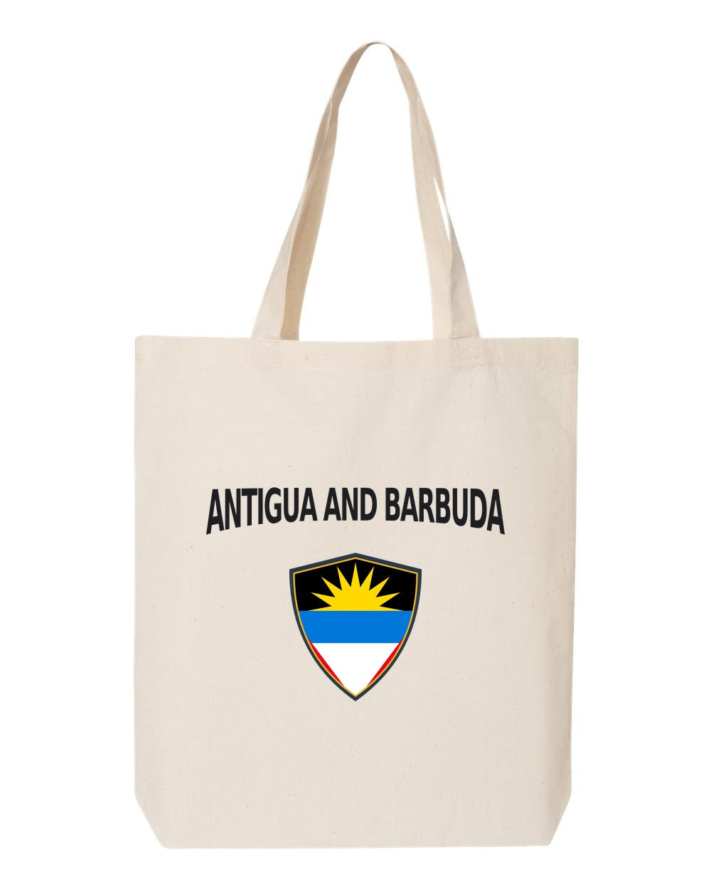 Antigua And Barbuda Soccer Tote Bag — Arched National Crest | NYC Factory