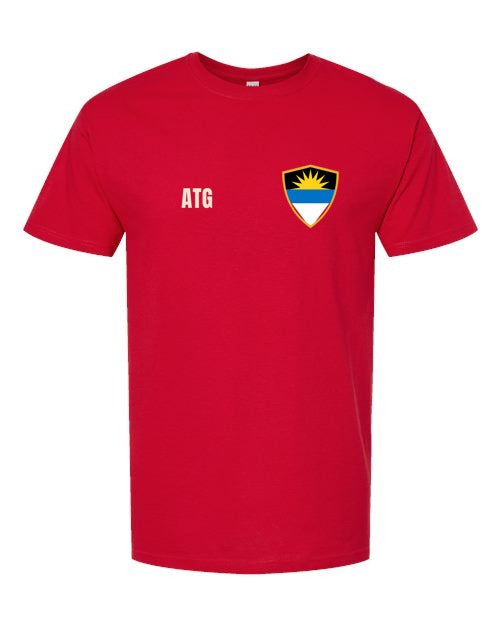 Antigua And Barbuda Soccer Tee — Retro National Crest | NYC Factory