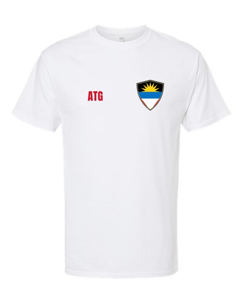 Antigua And Barbuda Soccer Tee — Retro National Crest | NYC Factory