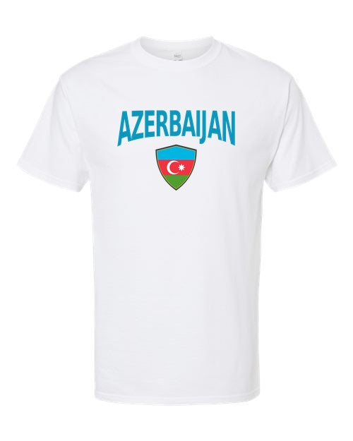 Azerbaijan Arched Crest Soccer Tee — NYC Factory