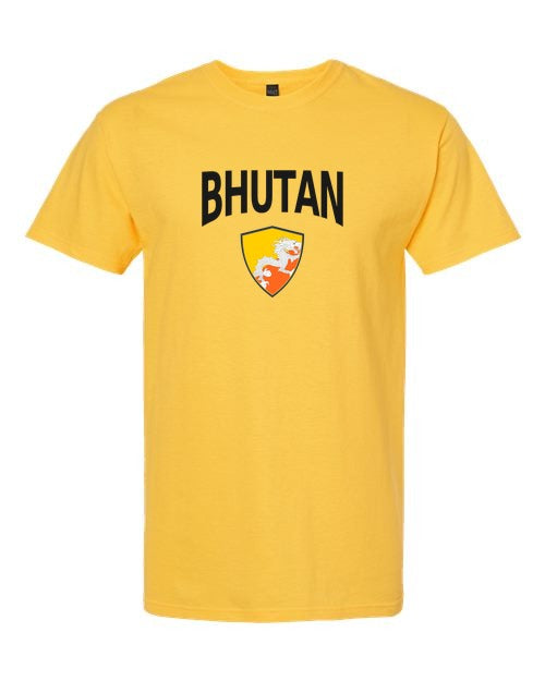 Bhutan Arched Crest Soccer Tee — NYC Factory