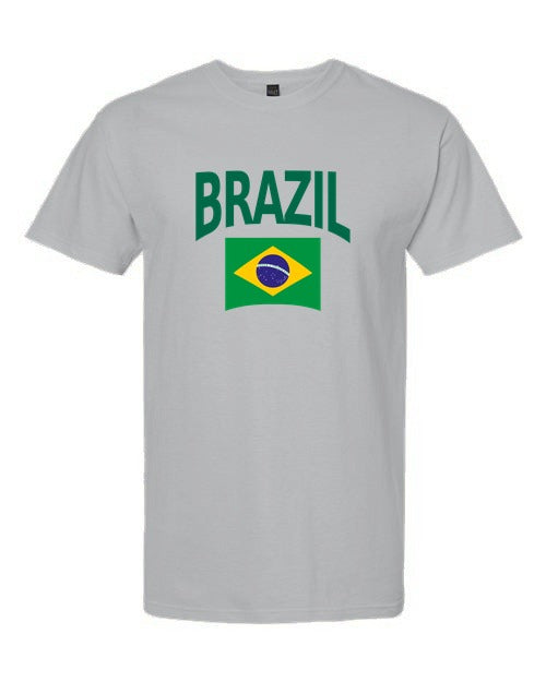 Brazil Soccer Tee 2026 - Heather Gray