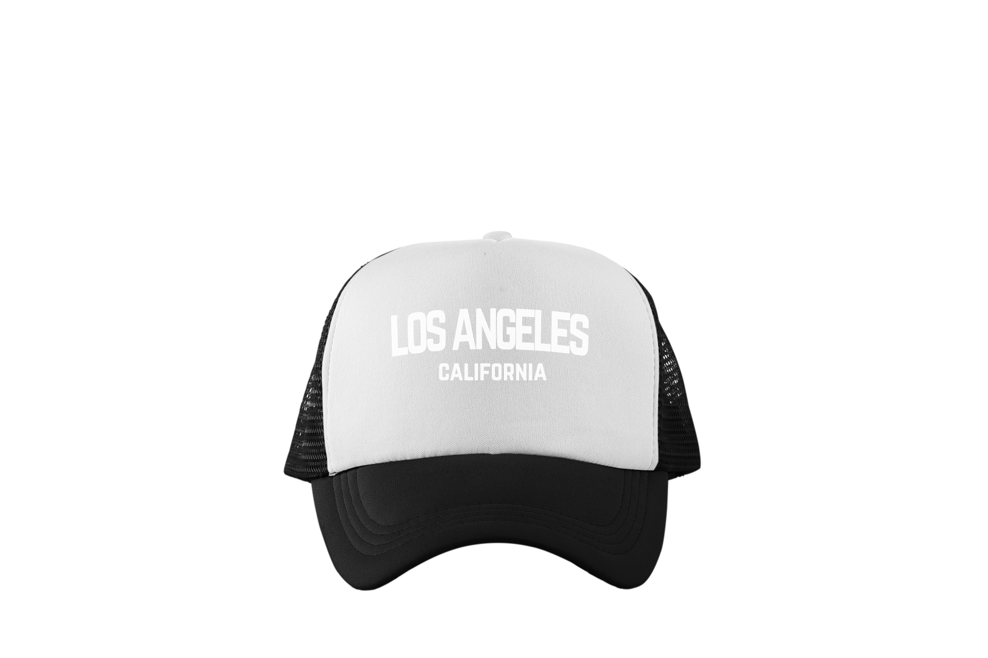Los Angeles California White Retro Design Trucker Baseball Hat