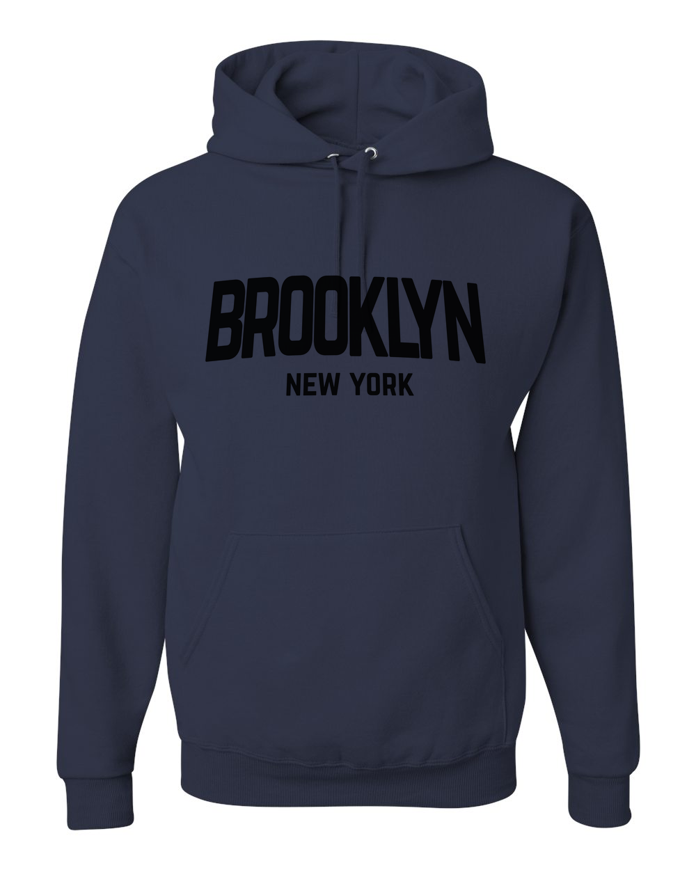 Brooklyn New York Retro Design Custom Hoodie Navy Blue