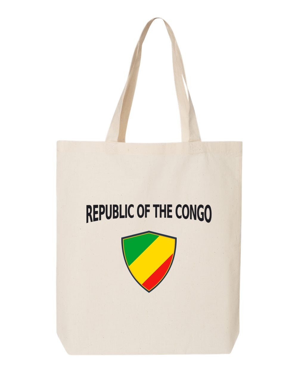 Republic Of The Congo Soccer Tote Bag — Arched National Crest | NYC Factory