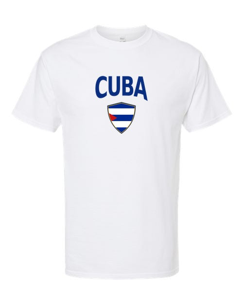 Cuba Arched Crest Soccer Tee — NYC Factory