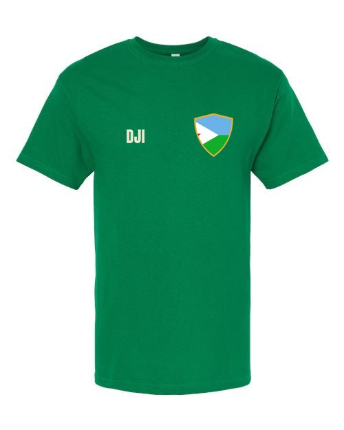 Djibouti Soccer Tee — Retro National Crest | NYC Factory