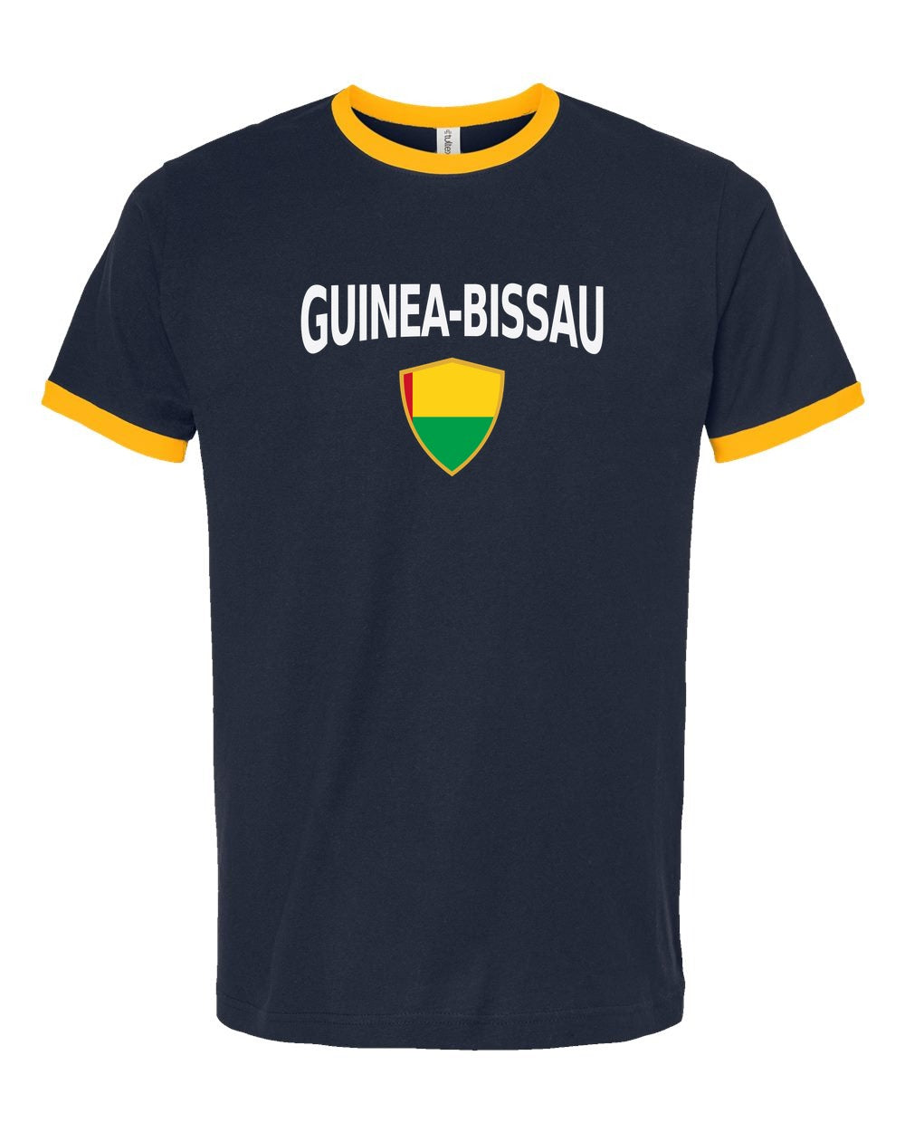 Guinea-Bissau Arched Crest Soccer Ringer Tee — NYC Factory