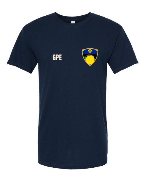 Guadeloupe Soccer Tee — Retro National Crest | NYC Factory