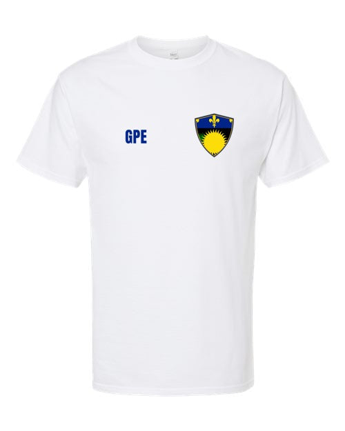 Guadeloupe Soccer Tee — Retro National Crest | NYC Factory