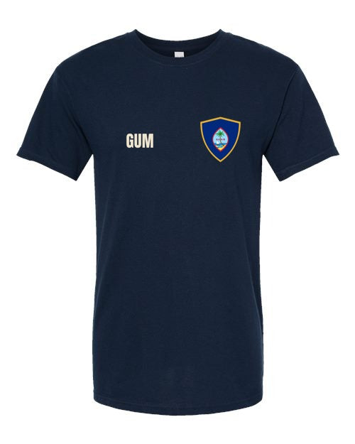 Guam Soccer Tee — Retro National Crest | NYC Factory