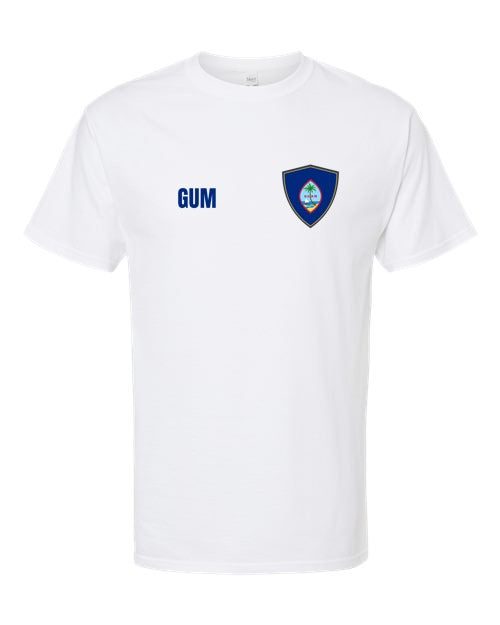Guam Soccer Tee — Retro National Crest | NYC Factory