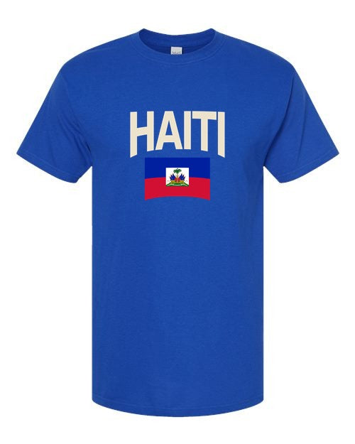 Haiti Soccer Tee 2026 — Classic Name & Flag | NYC Factory - Royal Blue