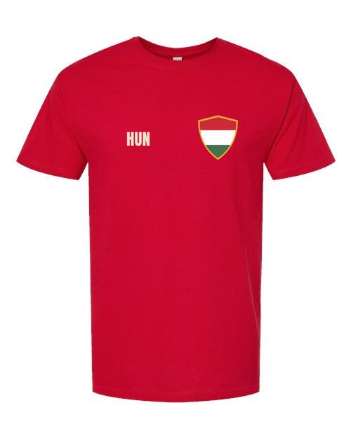 Hungary Soccer Tee — Retro National Crest | NYC Factory