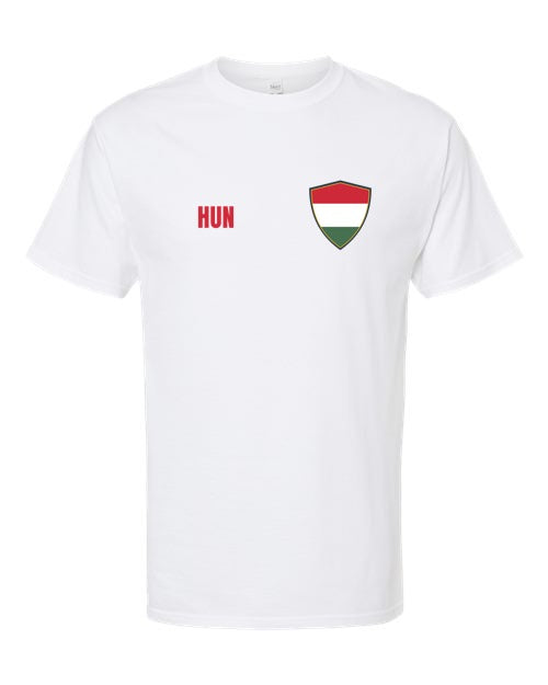 Hungary Soccer Tee — Retro National Crest | NYC Factory