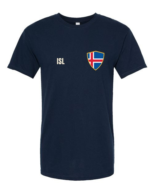 Iceland Soccer Tee — Retro National Crest | NYC Factory