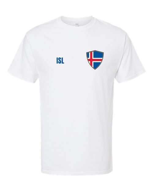 Iceland Soccer Tee — Retro National Crest | NYC Factory