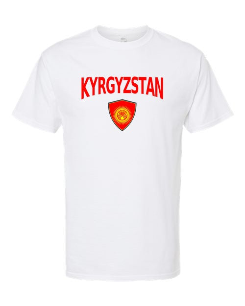 Kyrgyzstan Arched Crest Soccer Tee — NYC Factory
