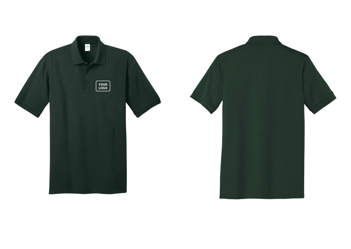NYC Factory Men's Custom Logo Security Polo Shirt - Your Logo Only - Dark Green