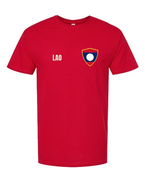 Laos Soccer Tee — Retro National Crest | NYC Factory