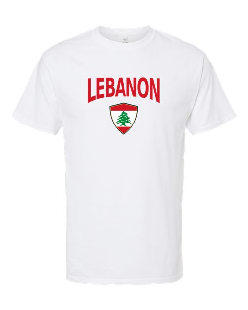 Lebanon Arched Crest Soccer Tee — NYC Factory