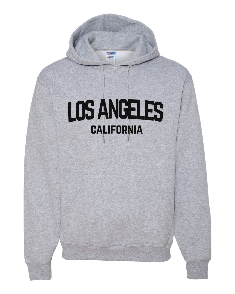 Los Angeles California Retro Black Design Custom Hoodie Heather Gray