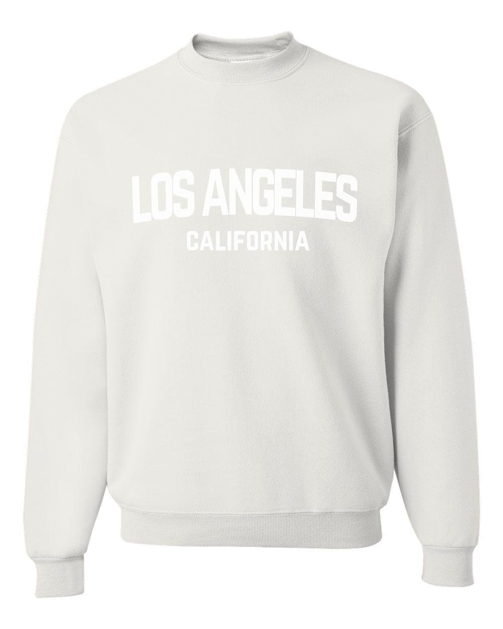 Los Angeles California White Retro Design Custom Crewneck Sweatshirt White