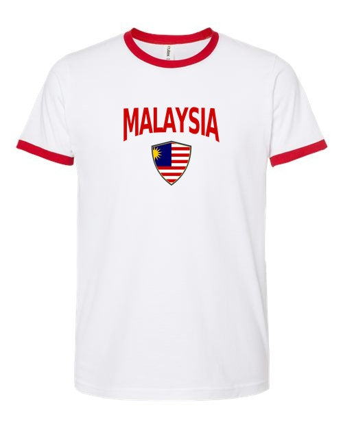 Malaysia Arched Crest Soccer Ringer Tee — NYC Factory
