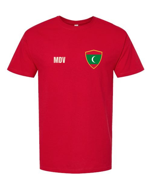 Maldives Soccer Tee — Retro National Crest | NYC Factory
