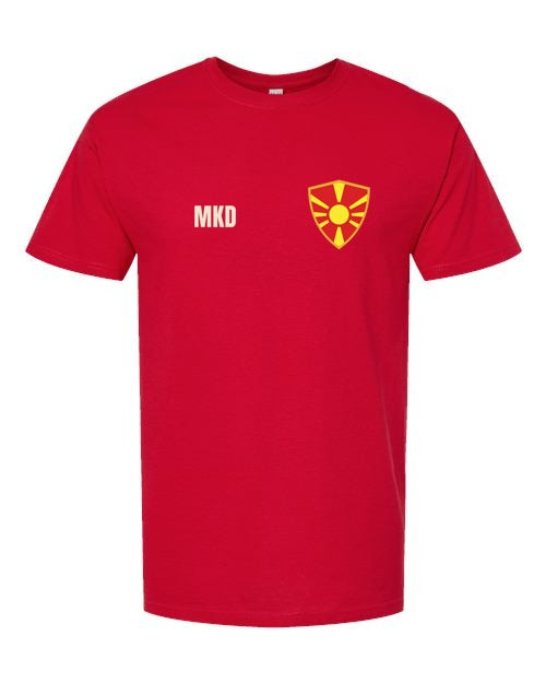 North Macedonia Soccer Tee — Retro National Crest | NYC Factory