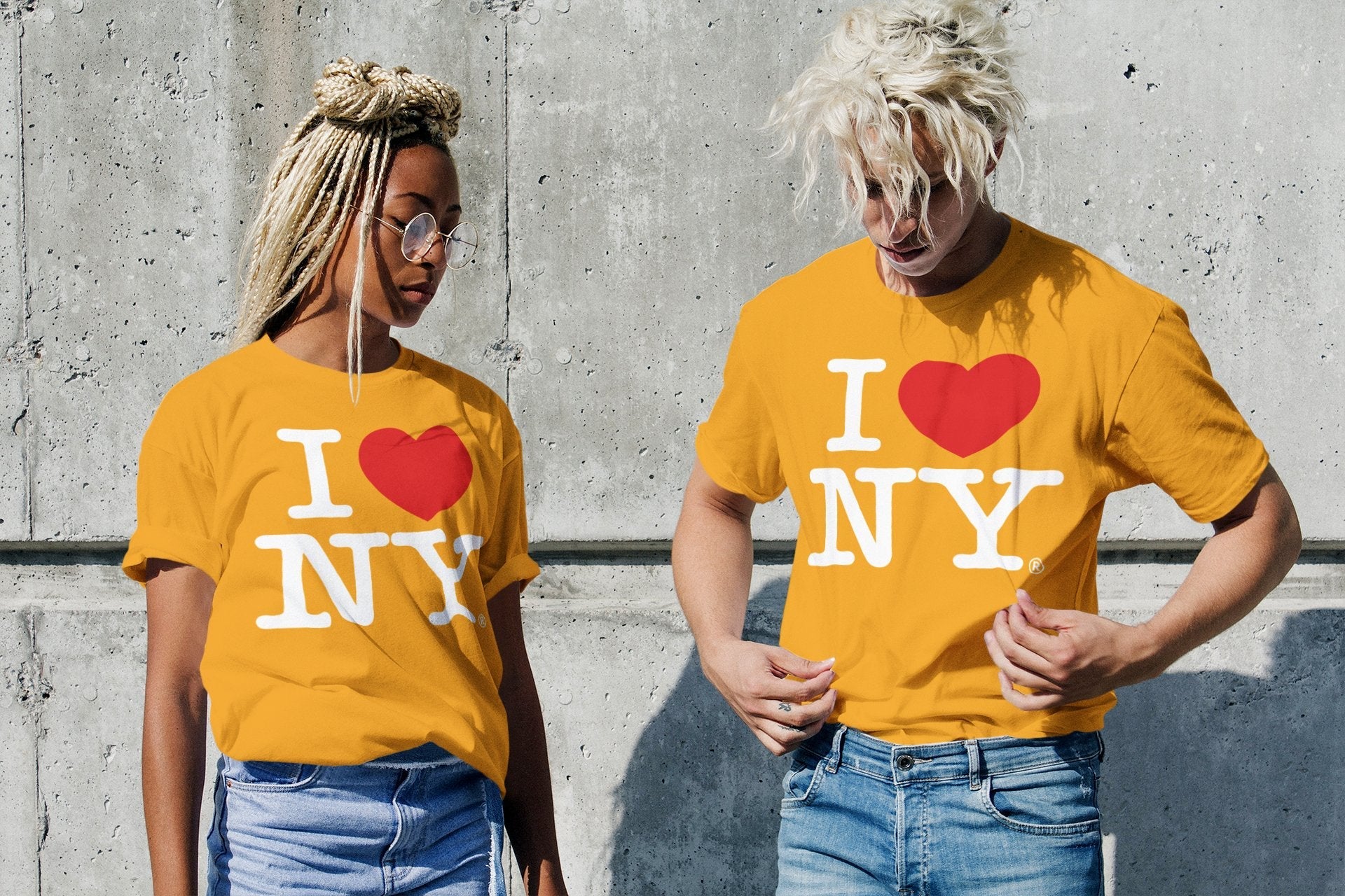 Men's I Love NY Officially Licensed Adult Unisex Tees (White)