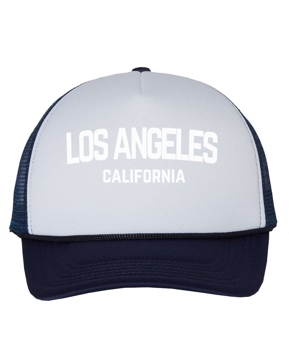 Los Angeles California White Retro Design Trucker Baseball Hat