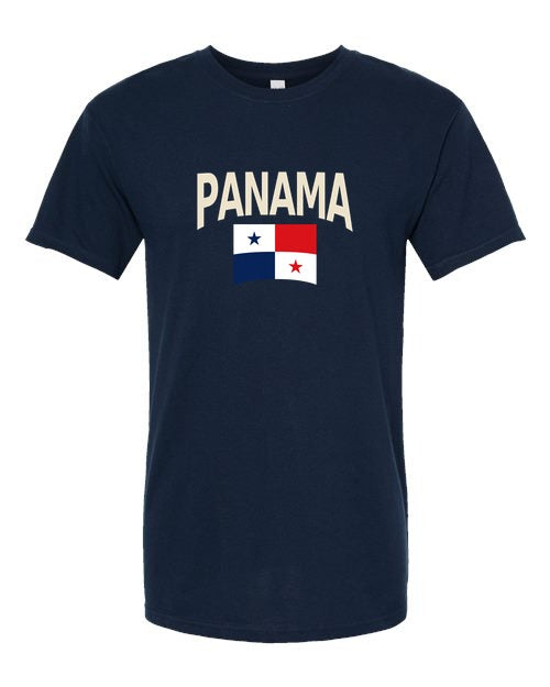 Panama Soccer Tee 2026 — Classic Name & Flag | NYC Factory - Navy
