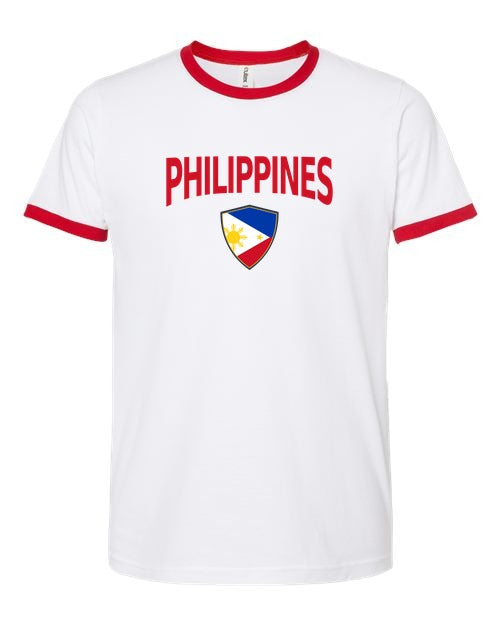 Philippines Arched Crest Soccer Ringer Tee — NYC Factory
