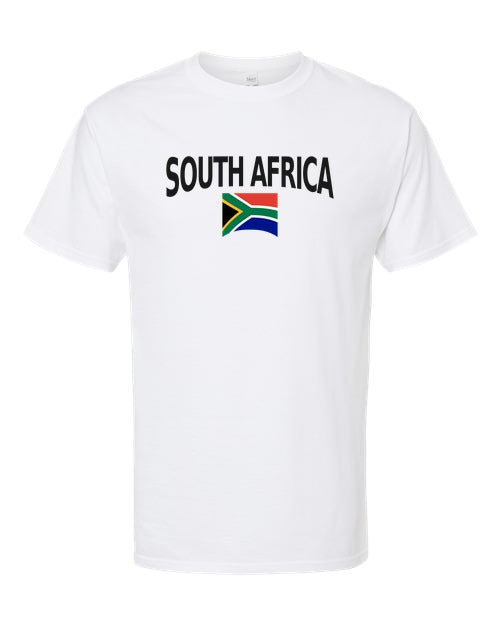 South Africa Soccer Tee 2026 — Classic Name & Flag | NYC Factory