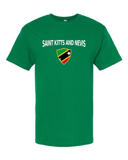 Saint Kitts And Nevis Arched Crest Soccer Tee — NYC Factory