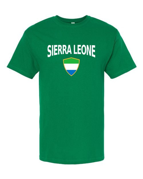 Sierra Leone Arched Crest Soccer Tee — NYC Factory