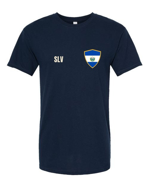 El Salvador Soccer Tee — Retro National Crest | NYC Factory