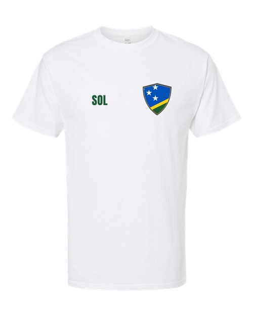 Solomon Islands Soccer Tee — Retro National Crest | NYC Factory