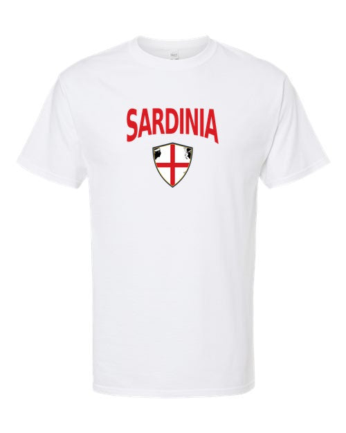 Sardinia Arched Crest Soccer Tee — NYC Factory