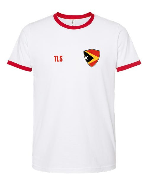 Timor-Leste Soccer Ringer Tee — Retro National Crest | NYC Factory