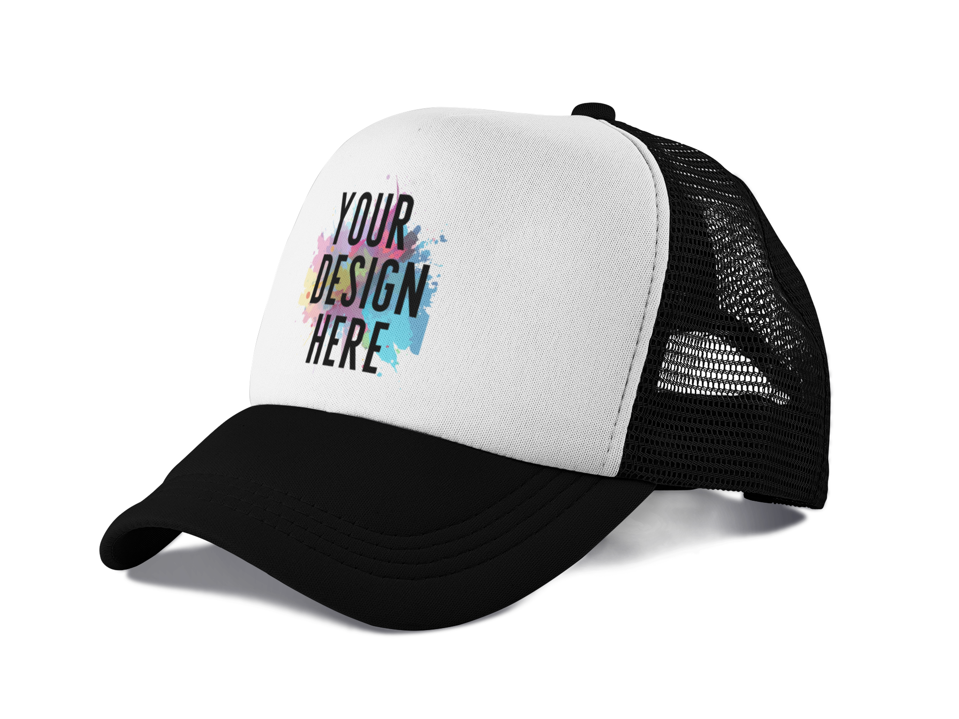 Los Angeles California Retro Black Design Trucker Baseball Hat