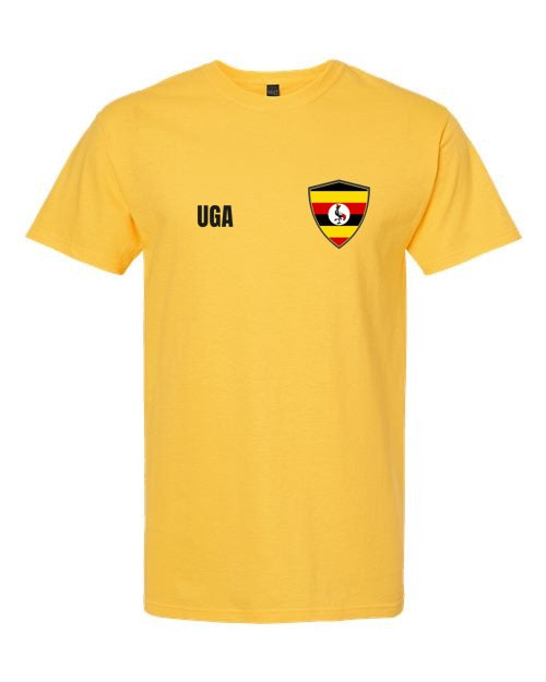 Uganda Soccer Tee — Retro National Crest | NYC Factory