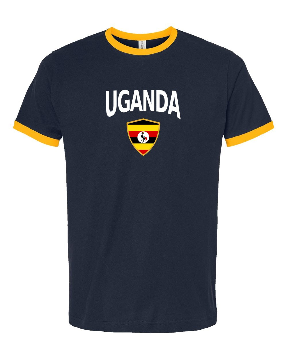 Uganda Arched Crest Soccer Ringer Tee — NYC Factory