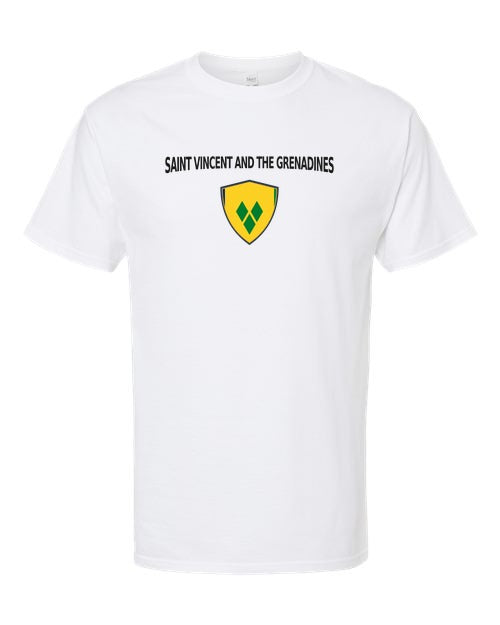 Saint Vincent And The Grenadines Arched Crest Soccer Tee — NYC Factory