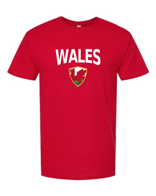 Wales Arched Crest Soccer Tee — NYC Factory