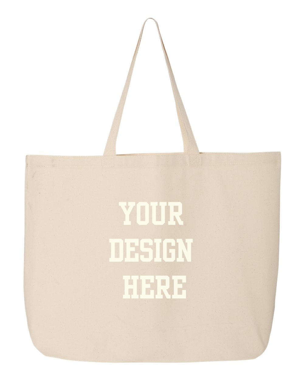 Your Design Here Black Print Custom Tote Bags Add Your Design or Artwork
