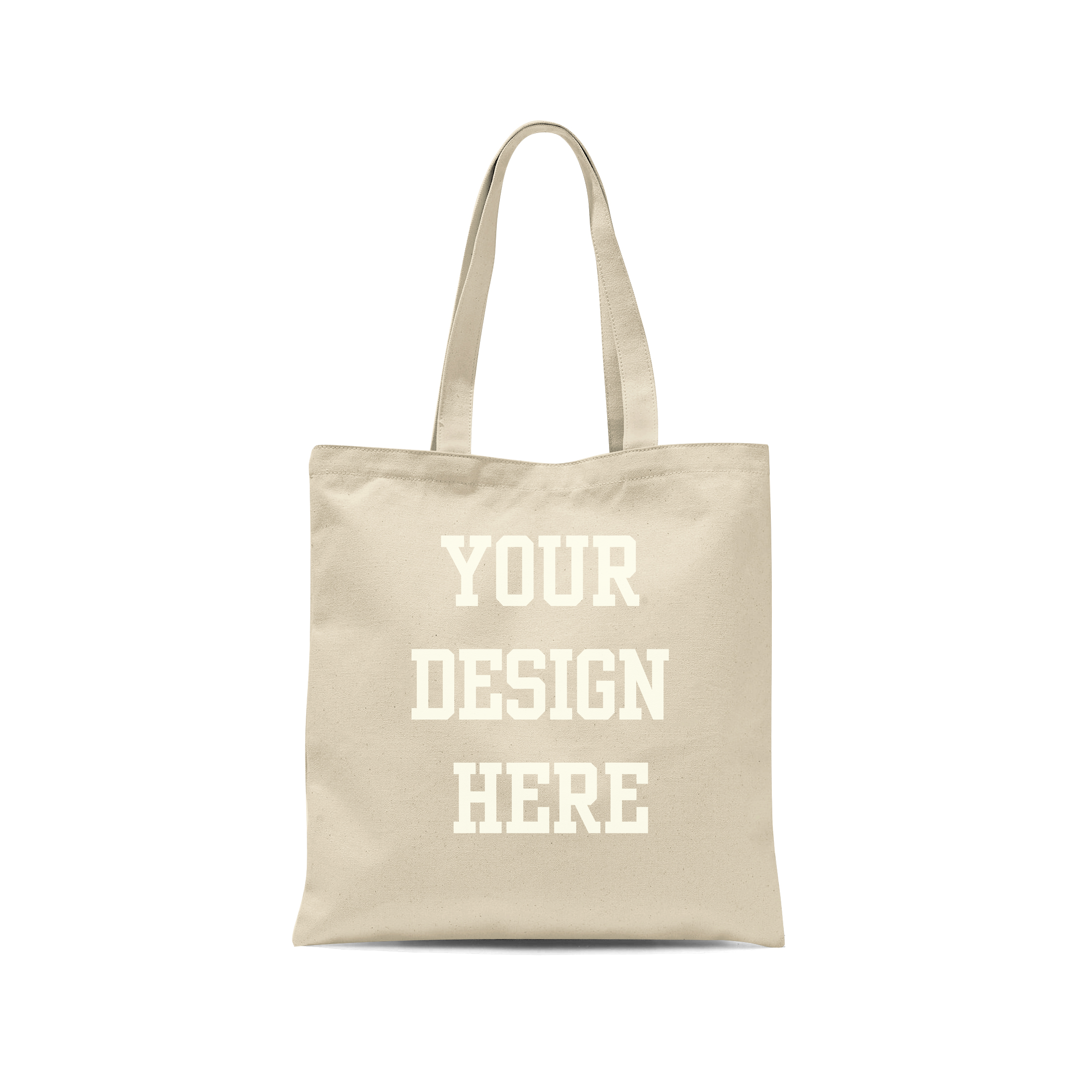 Your Design Here Black Print Custom Tote Bags Add Your Design or Artwork